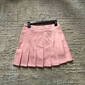 Pink Pleated Women's Skirt